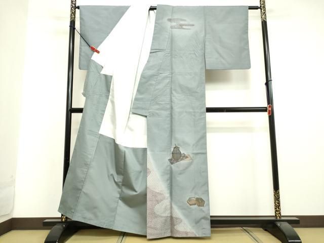 平和屋着物○石川県指定無形文化財 牛首紬 白山工房 手織り 訪問着