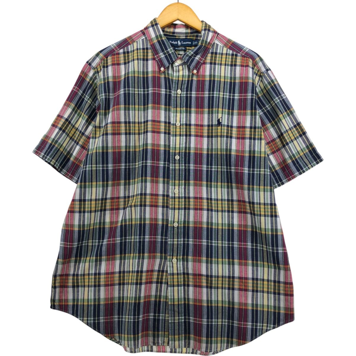 古着 ラルフローレン Ralph Lauren CLASSIC FIT クラシックフィット 半袖 ボタンダウンシャツ メンズL相当 /eaa558346 古着 ラルフローレン Ralph Lauren CLASSIC FIT クラシック