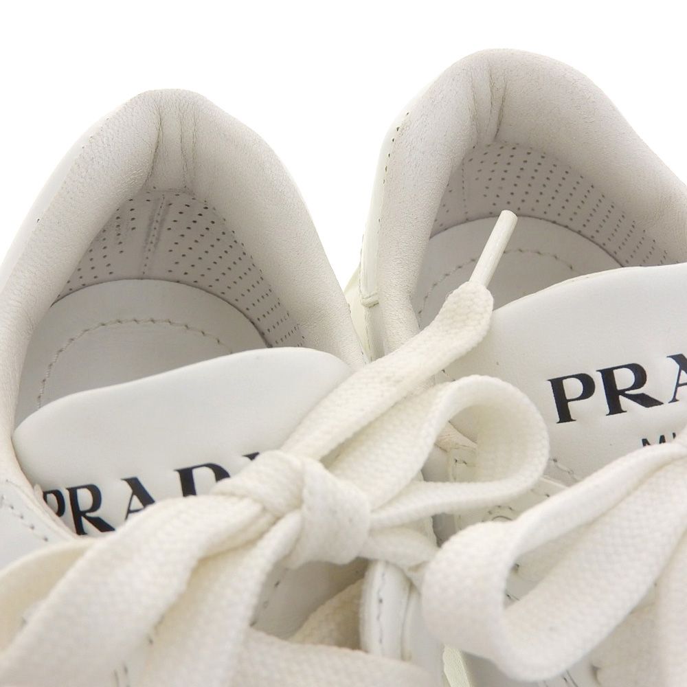 【セール】プラダ☆ロゴ レディースレザースニーカー1E804M 3LKI 大人気 プラダ スニーカー 靴（PRADA プラダ スニーカー 1E804M