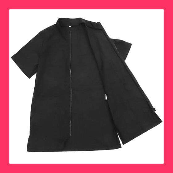 【スタッフおすすめ！】iplusmile 犬のグルーミングスモック、フルジッパー付きのペットのグルーミングワークウェア、帯電防止ペットの美容師、美容師、理髪師のスモック、犬、猫、グルーミング、美容師の制服、男性、女性、ペットショップ、M