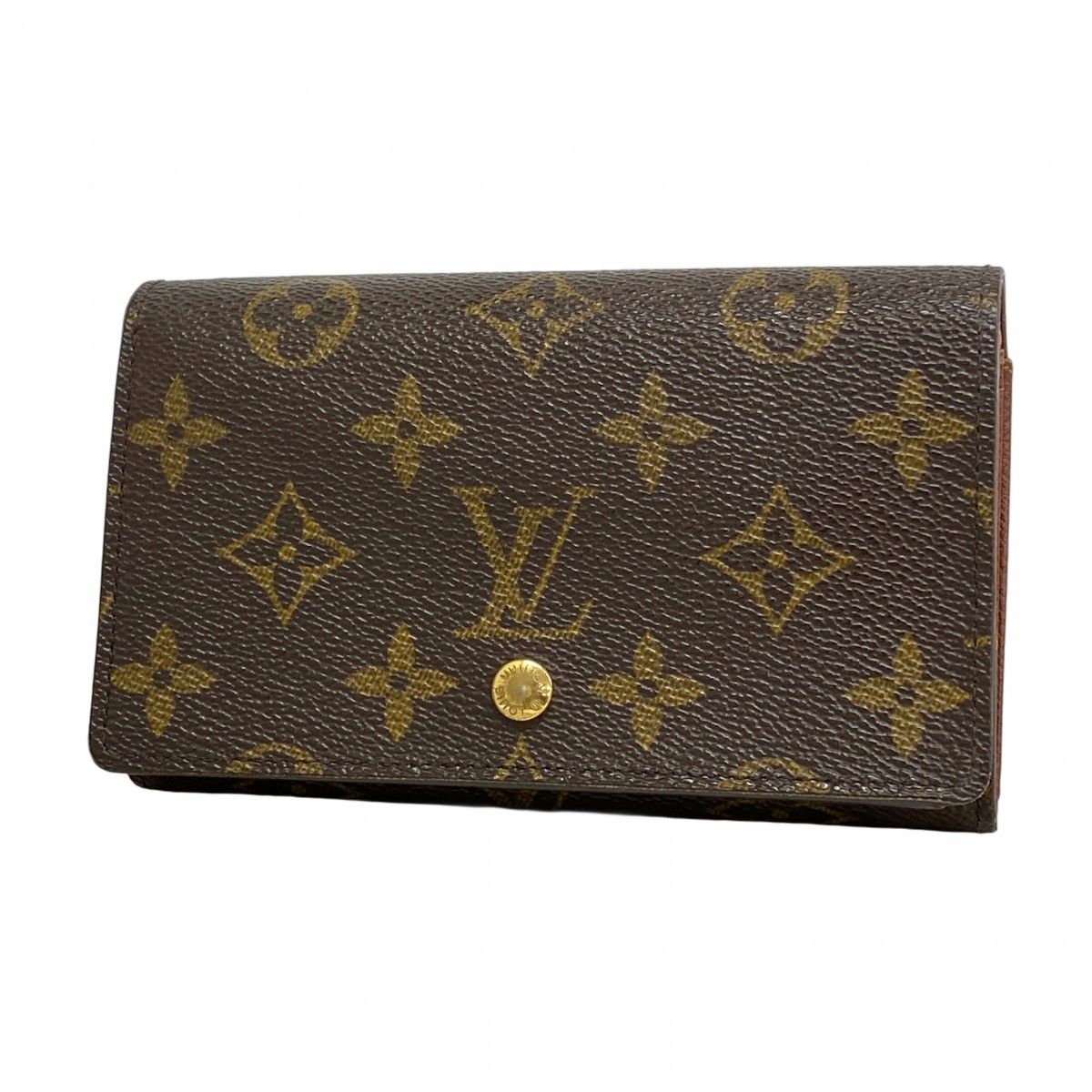 5mc2419-h ルイヴィトン 財布 モノグラム ポルトモネビエトレゾール M61730 ブラウン メンズ レディース ユニセックス