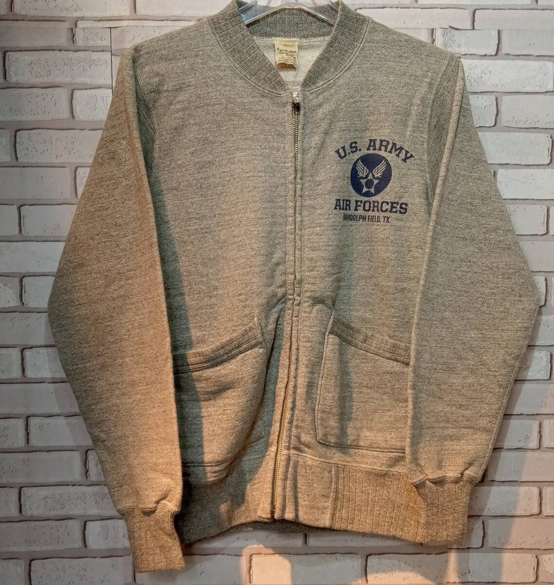 BUZZ RICKSON S バズ リクソンズ パーカー BR65601 ジップアップ サイズS グレー アメリカンカジュアル