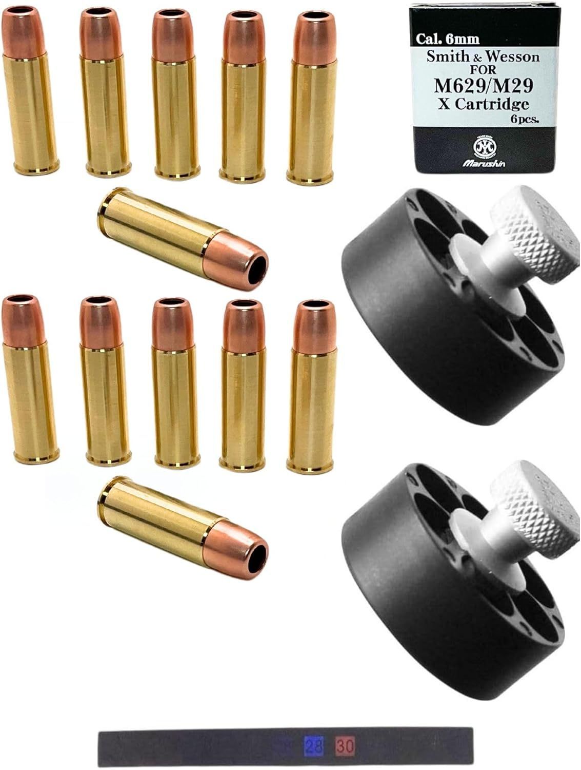 マルシン 44 マグナム X カートリッジ 6発 M29 6mm BB弾 HKS スピードローダー 29M 温度シール 2セット