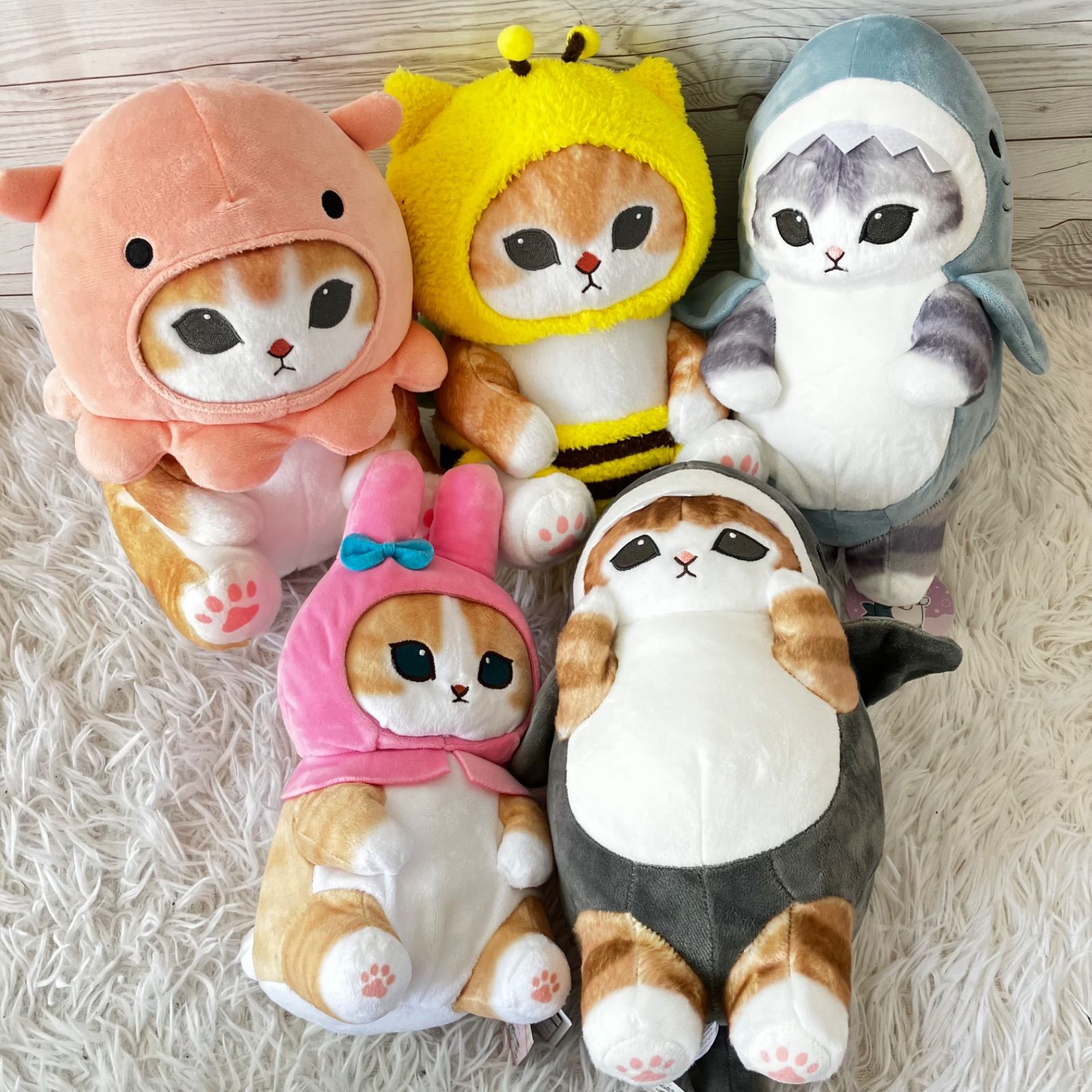 新品未使用タグ付き mofusand モフサンド ぬいぐるみ 5点セット