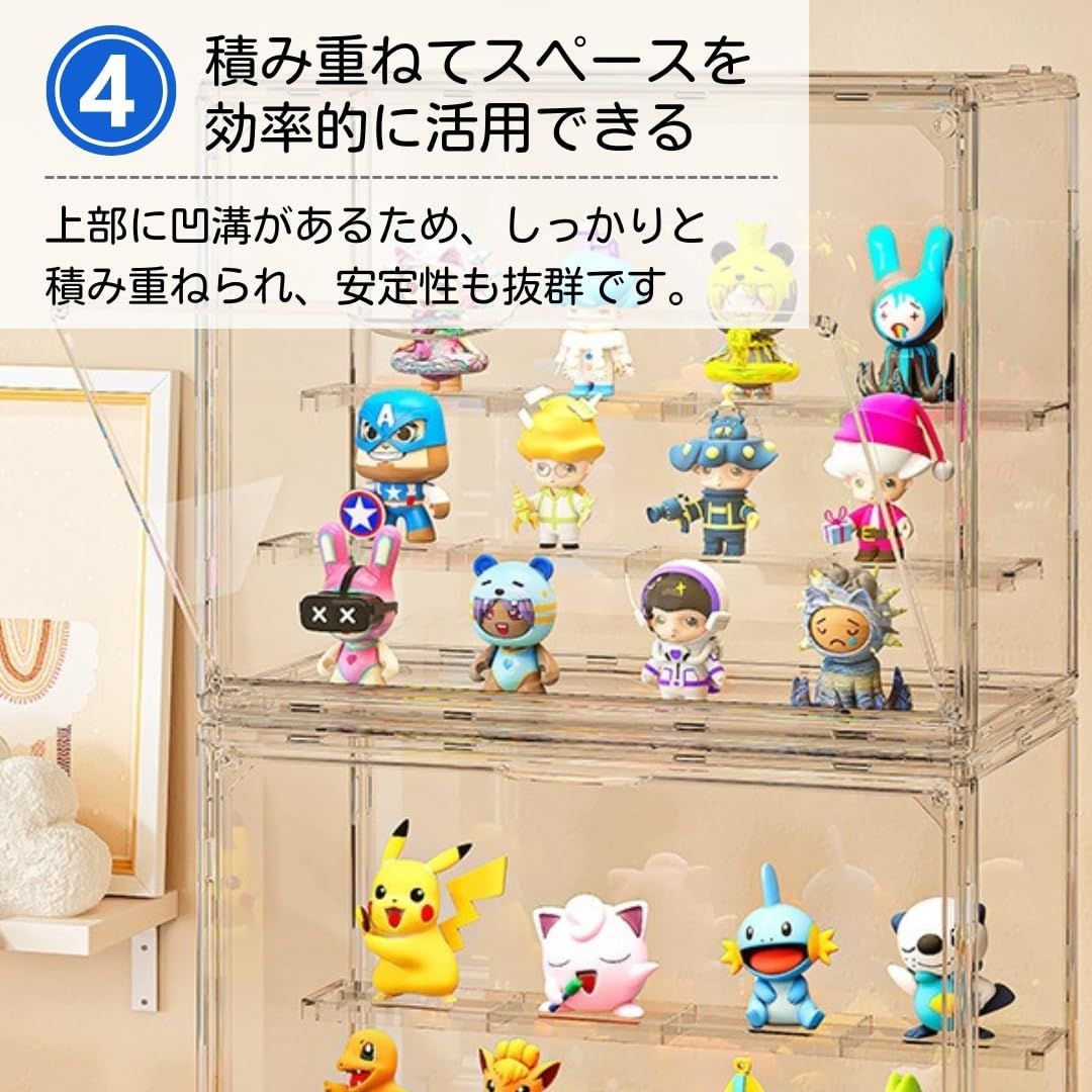 アクリルケース フィギュアケース ディスプレイケース コレクションケース フィギュアケース コレクションケース M 1個 透明ケース