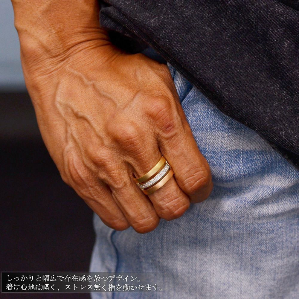 プラチナ 18金 リング メンズ ゴールド 18k シンプル ダイヤモンド 指輪 人気 リング ピンキーリング ピンクゴールドk18 ダイヤ 男性 送料無料 セール SALE プラチナ 18金 リング メンズ 指輪 Pt900 K18 コンビ 男性 太め