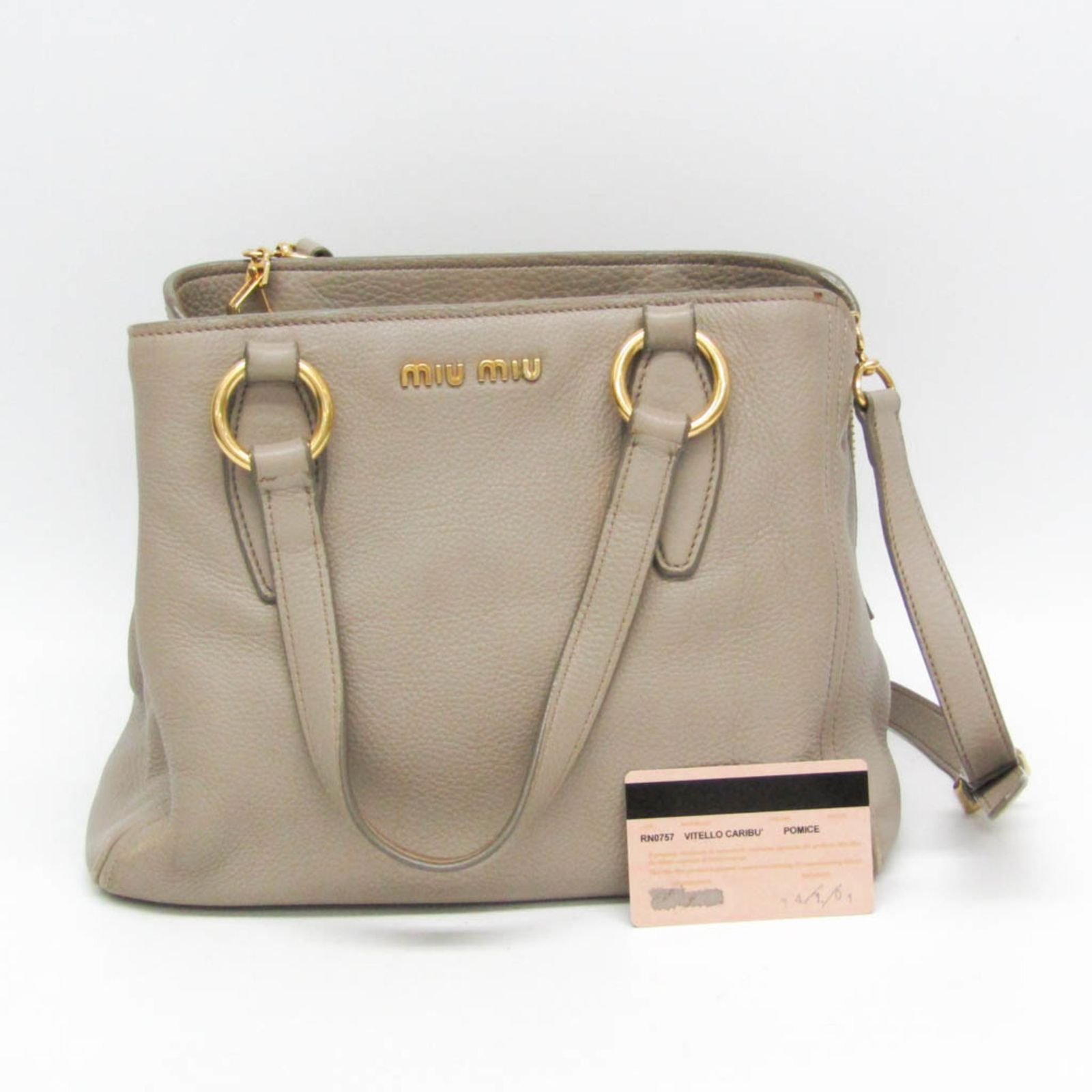 ミュウミュウ(Miu Miu) VITELLO CARIBU RN0757 レディース