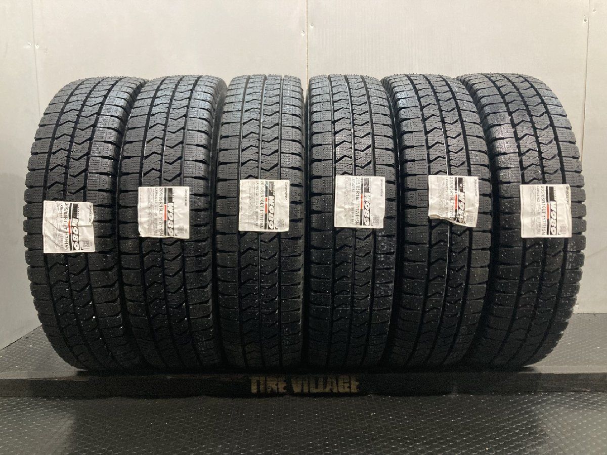 【新品】2024年製 BS BLIZZAK W989 205/85R16 117/115N LT 16インチ ライトトラック用 スタッドレス 6本 アトラス ダイナ エルフ等(KTNI)