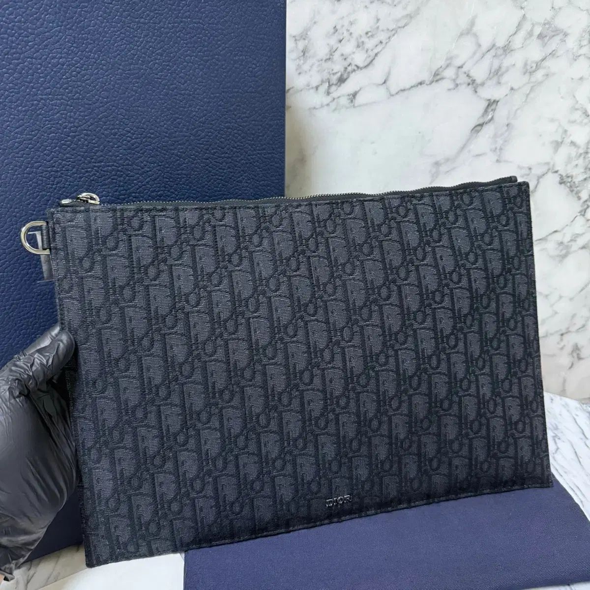 A4 } Dior(ディオール) オブリーク ジャカード ポーチ クラッチ