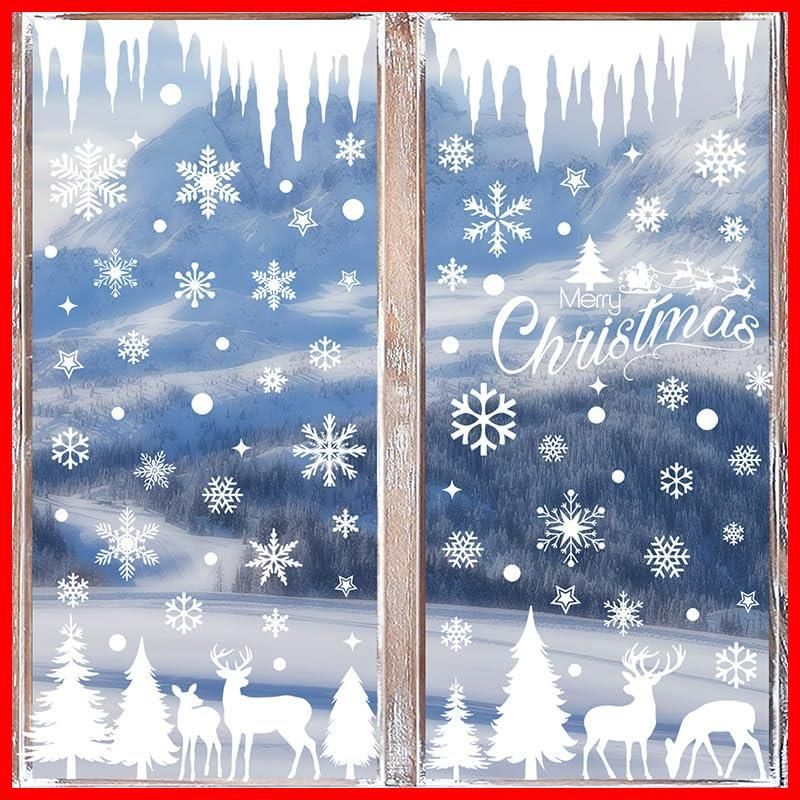 迅速】s クリスマス 飾り 窓ステッカー 214CS 窓シール 窓飾り 静電