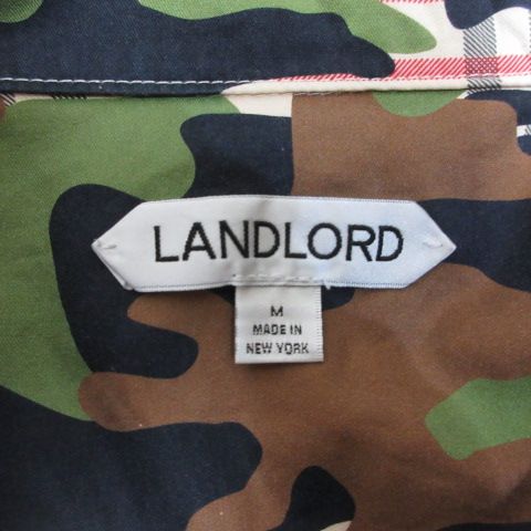 ランドロード LANDLORD カモフラ柄 × チェック柄 シャツ