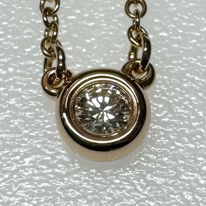Tiffany &Co. Au750 RG バイザヤード ネックレス 0.10ct k18 PG  