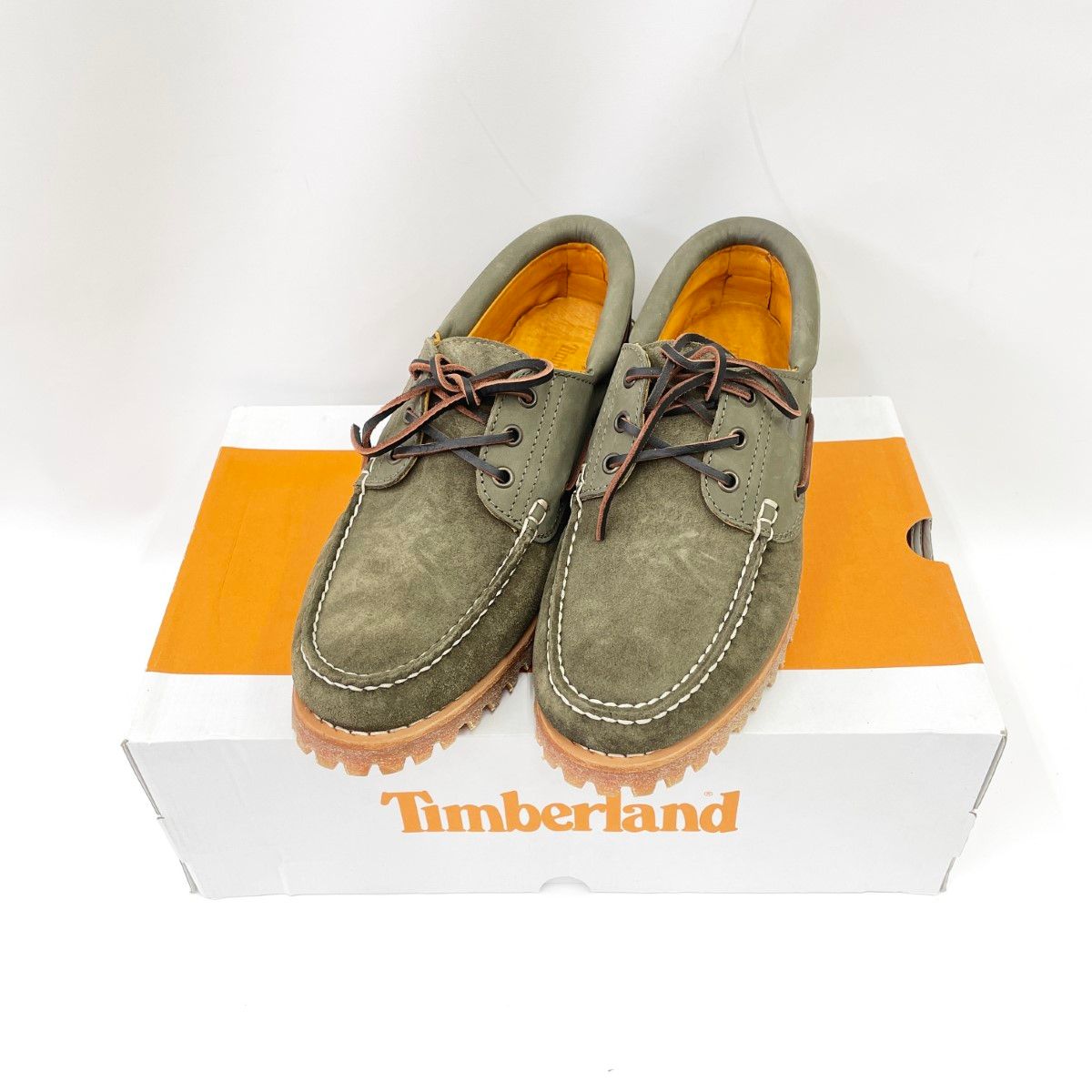 〇〇Timberland ティンバーランド デッキシューズ AUTHNTICS 3EYE CLASSIC LUG サイズ26cm TB0A2AA3A58 ダークグリーン