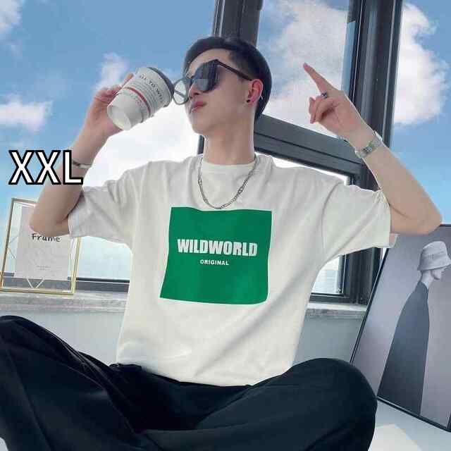 [XXL]メンズ  服  シンプル ファッション オシャレ 大人 かっこいい 大きいサイズ ストリート 紳士服 夏 半袖 T シャツ 