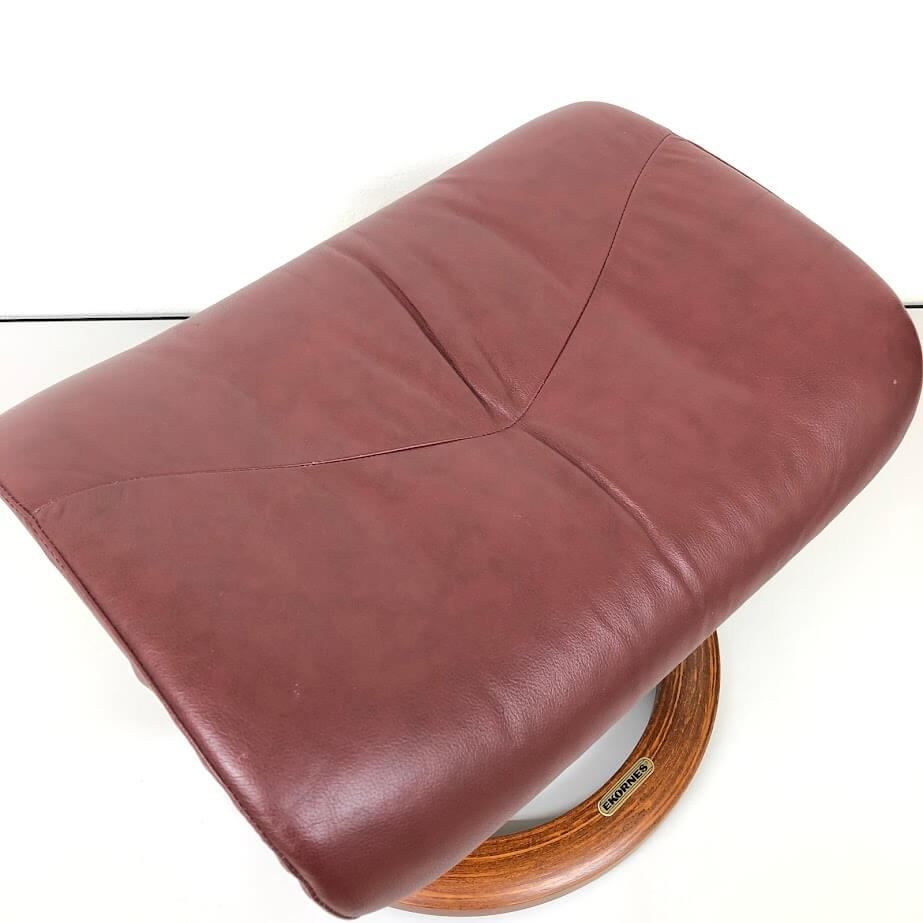 ss7929 エコーネス オットマン レザー ブラウン 木脚 EKORNES 茶系 椅子 スツール 足置き オットマンのみ ローチェア オットマン