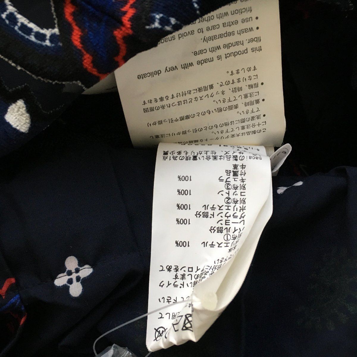 美品 sacai サカイ バンダナ柄 ワンピース1 ペチコート付き 17