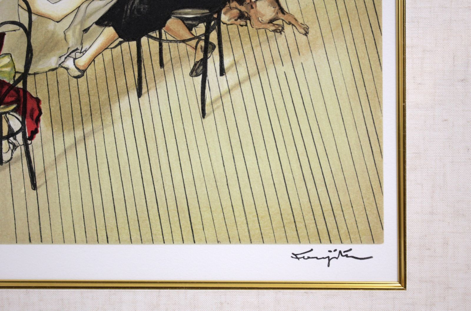 藤田嗣治 「誕生会」 リトグラフ 版画 絵画 - メルカリ