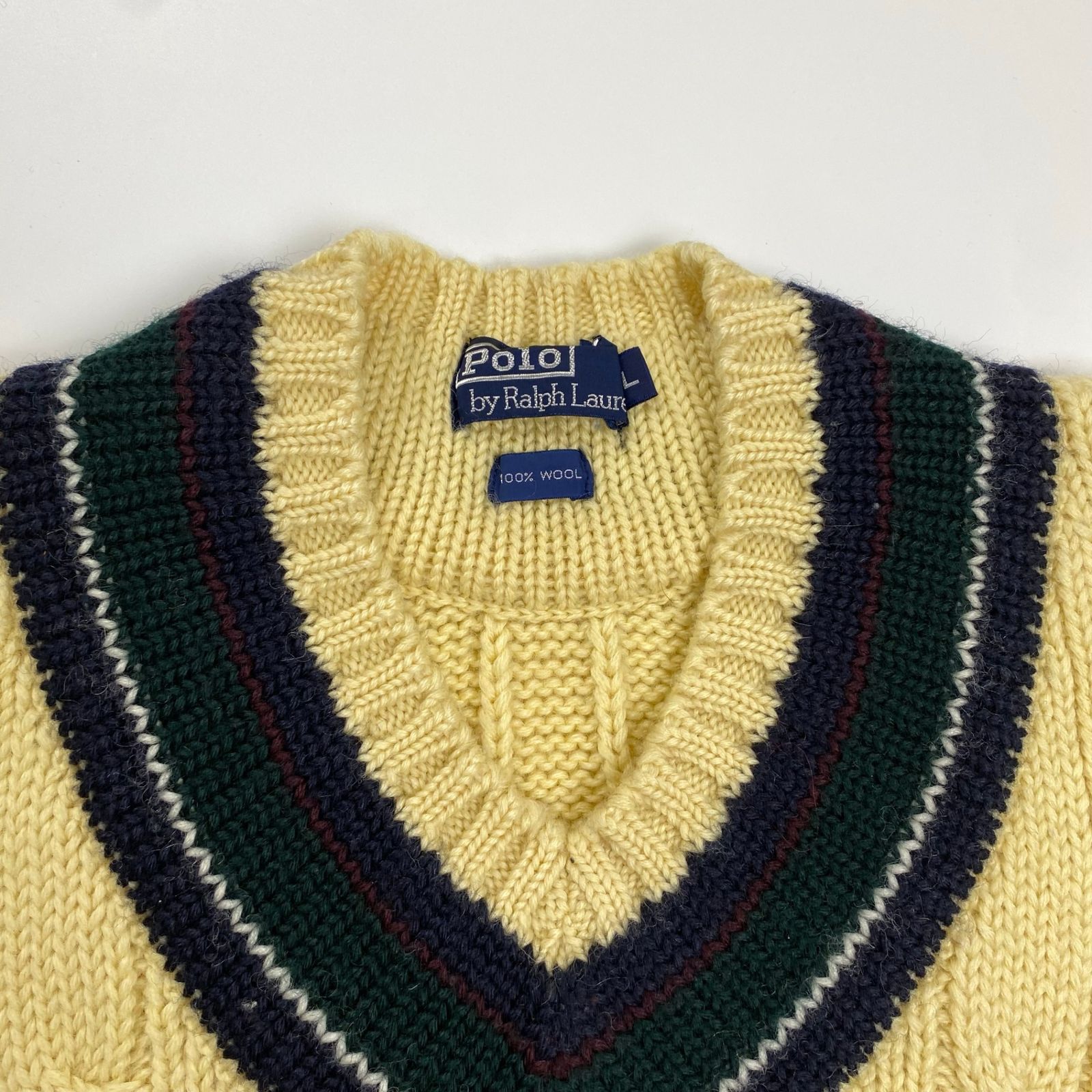 90s Polo by Ralph Lauren / ヴィンテージ チルデンニットベスト SIZE 