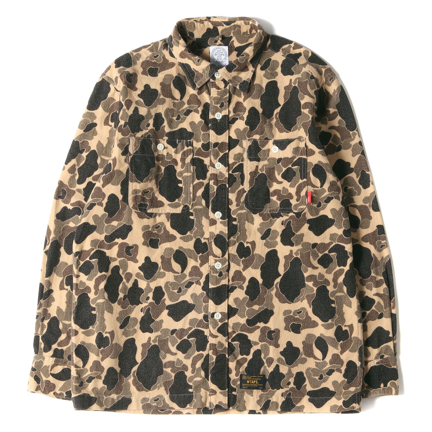 WTAPS カモフラージュ柄フランネル長袖シャツ WTAPS カモフラージュ柄フランネル長袖シャツ