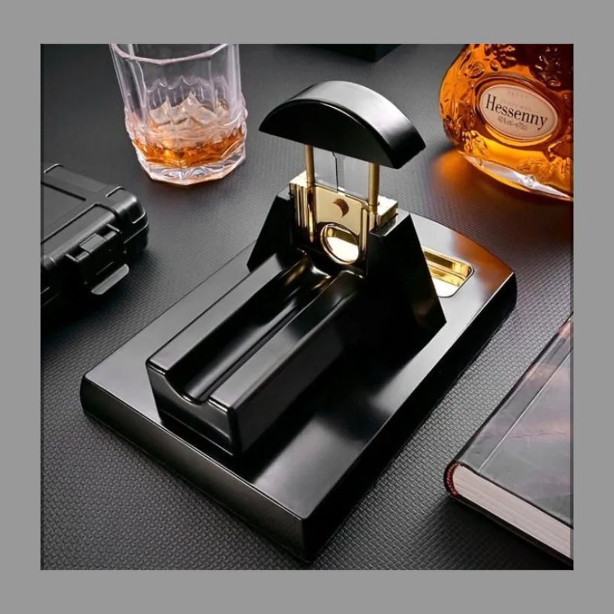 シガーハサミアメリカ風大卓上金属ステンレス四孔シガーナイフシガーカッター