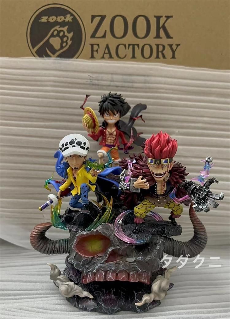 ワンピース 3船長 ルフィ キッド ロー フィギュア ガレージキット ワーコレ ワンピース 3船長 ルフィ キッド ロー フィギュア ガレージ