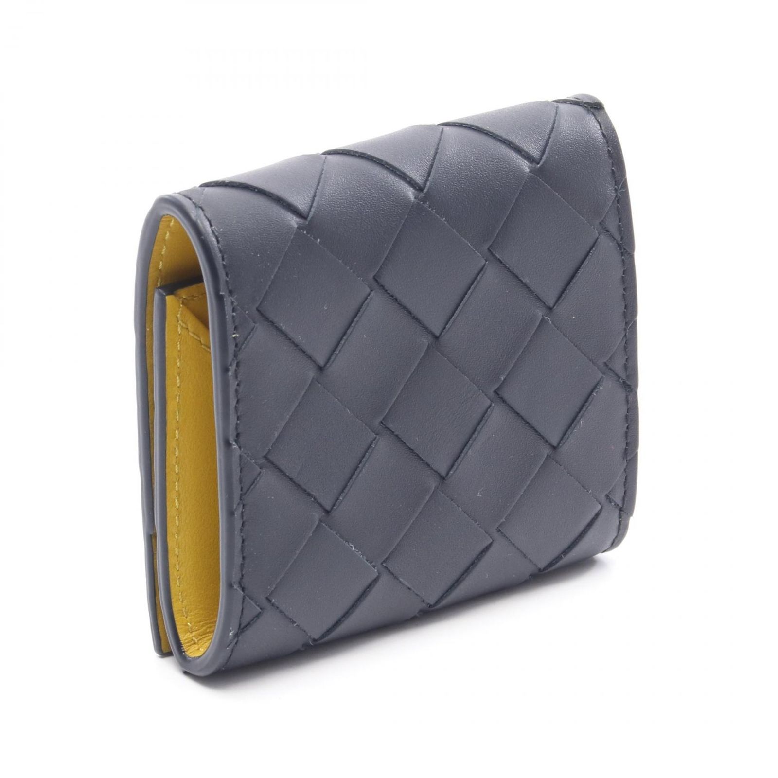 美品　BOTTEGA VENETA コインケース　イントレチャート　ネイビー系 ボッテガヴェネタ BOTTEGA VENETA コインケース イントレチャート