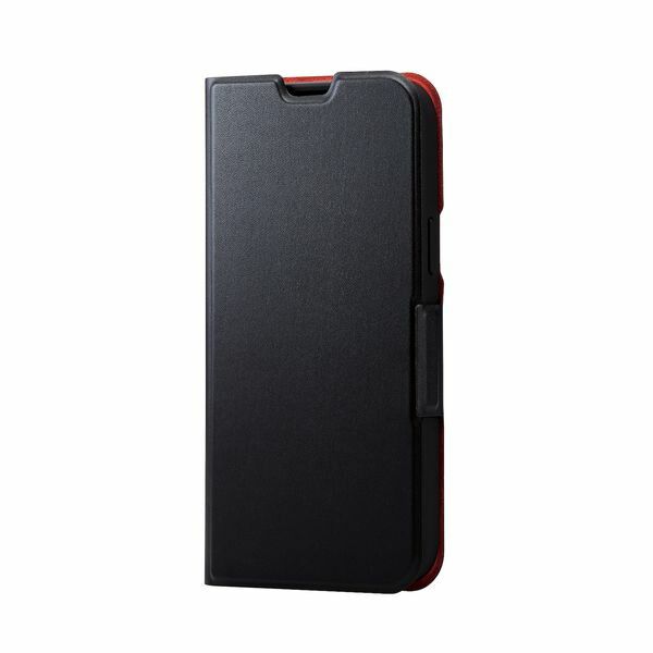 【新品・7営業日以内発送】ELECOM エレコム PM-A22BPLFUBK iPhone14 Plus ケース カバー レザー 手帳型 マグネット 耐衝撃 衝撃吸収 軽量 薄型 ブラック PMA22BPLFUBK【沖縄離島販売不可】