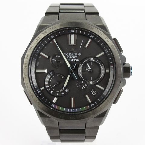 カシオ CASIO ブリーフィング BRIEFING コラボ オシアナス 腕時計 ソーラー OCW-T6000BR-1AJR ブラック AA