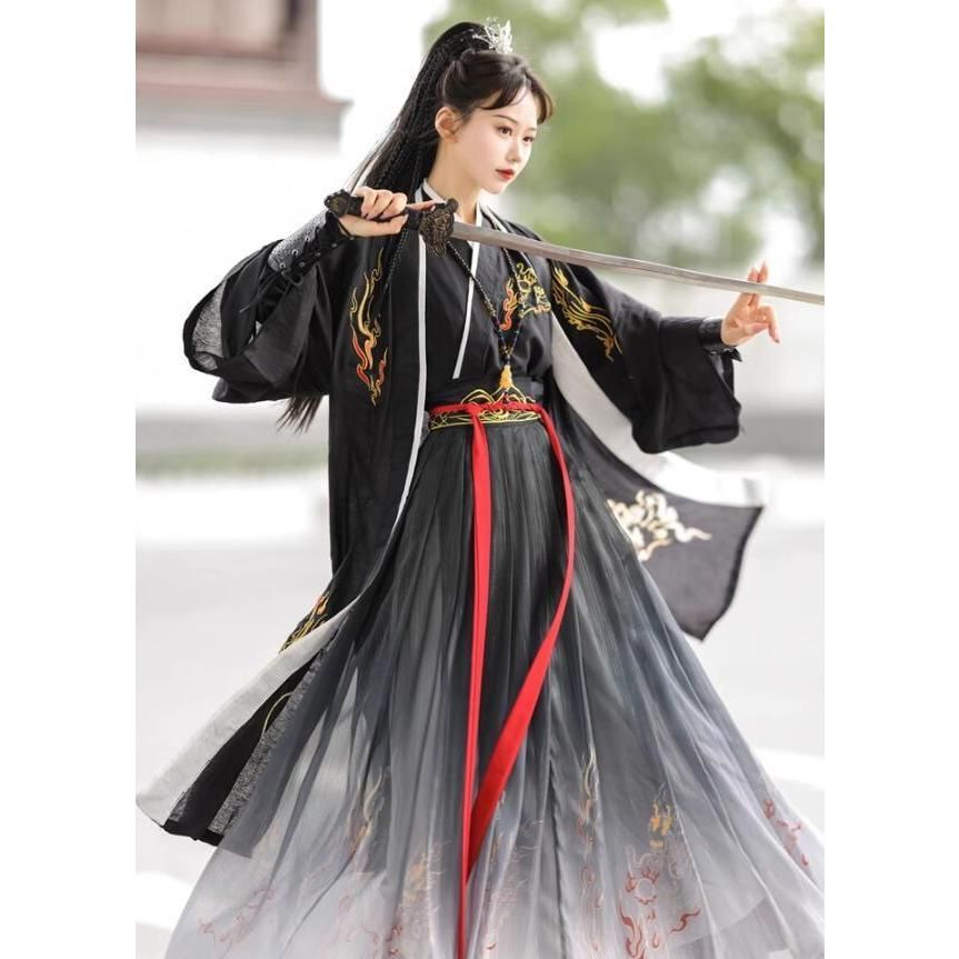 漢服 唐装 チャイナ服 中国古代衣装 黒系 レディース 男性用 男女兼用 おしゃれ 華流コスプレ 舞台衣装 暗色系 中華コスプレ衣装 中華