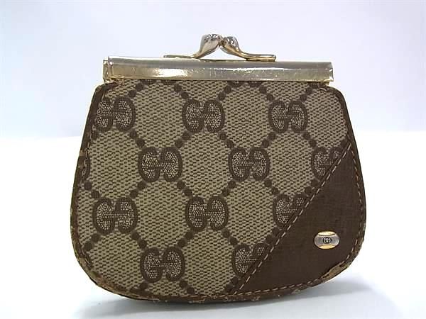 GUCCI オールドグッチ 64 03 114 ヴィンテージ GG柄 PVC×レザー