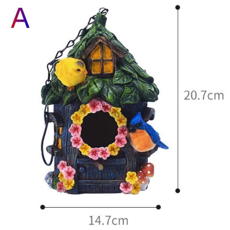 鳥箱 鳥かご 小鳥 ハンギング ハンギングホルダー ハウス 装飾 ケージ 鳥用屋外 バードハウス ガーデニング バードボックス フィギュア用