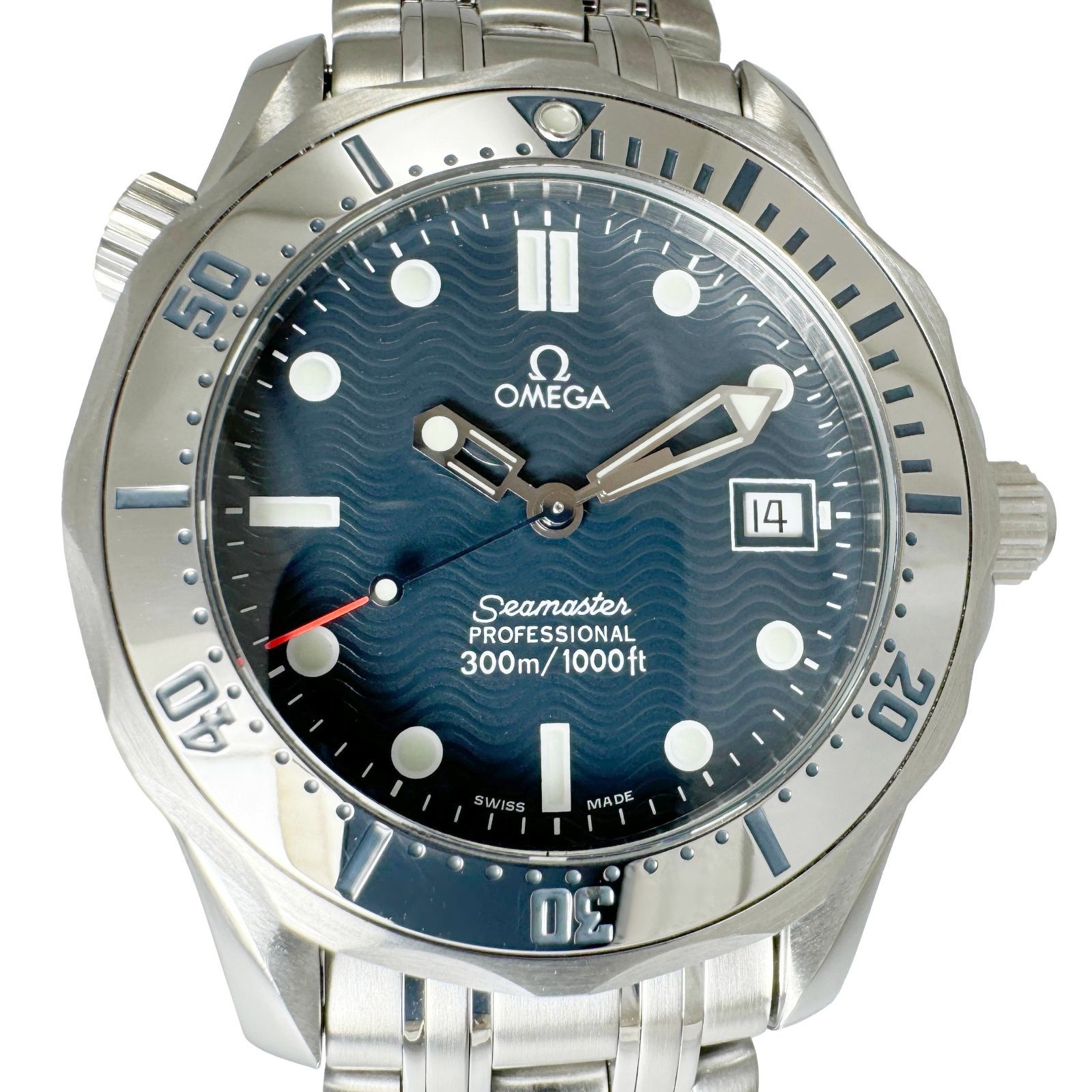 OMEGA オメガ シーマスター プロフェッショナル 300M 2562.80 メンズ 腕時計 クオーツ ブルー文字盤 外装仕上げ Aランク