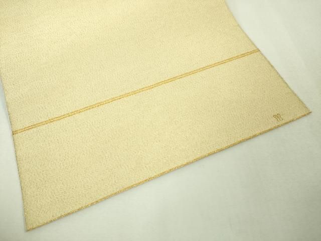 平和屋本店□極上 西陣 川島織物 爪掻き本綴れ 八寸名古屋帯 鴛鴦 金糸  