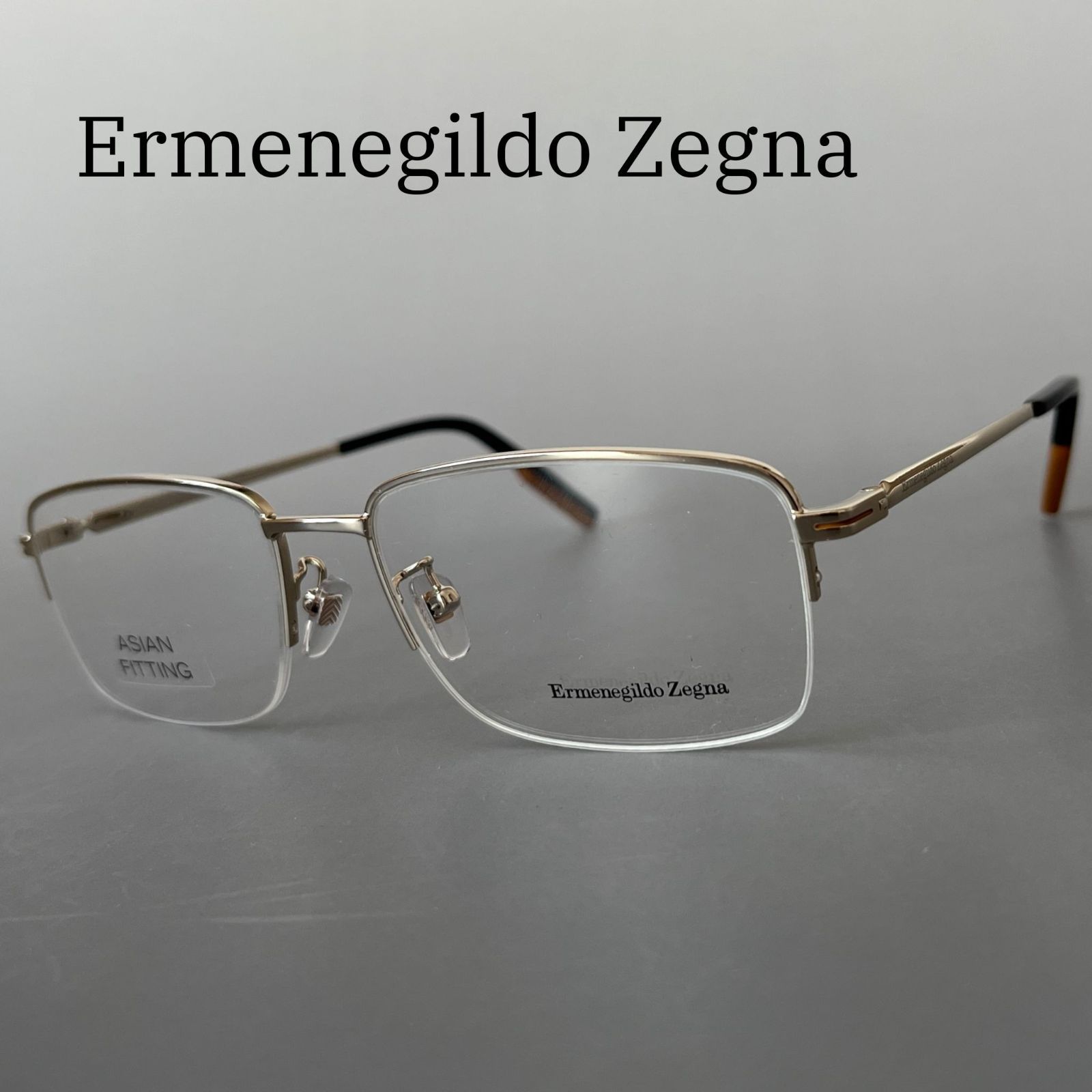 エルメネジルドゼニア メガネ Ermenegildo Zegna メンズ ハーフリム 