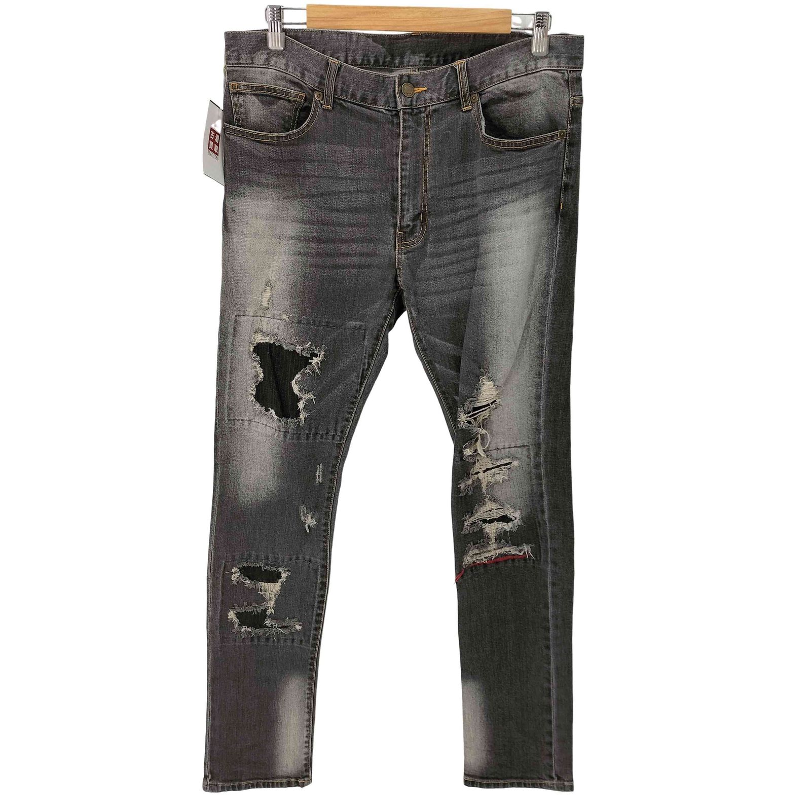 レフラー Leflah フロントダメージ加工デニム メンズ JPN：XL 