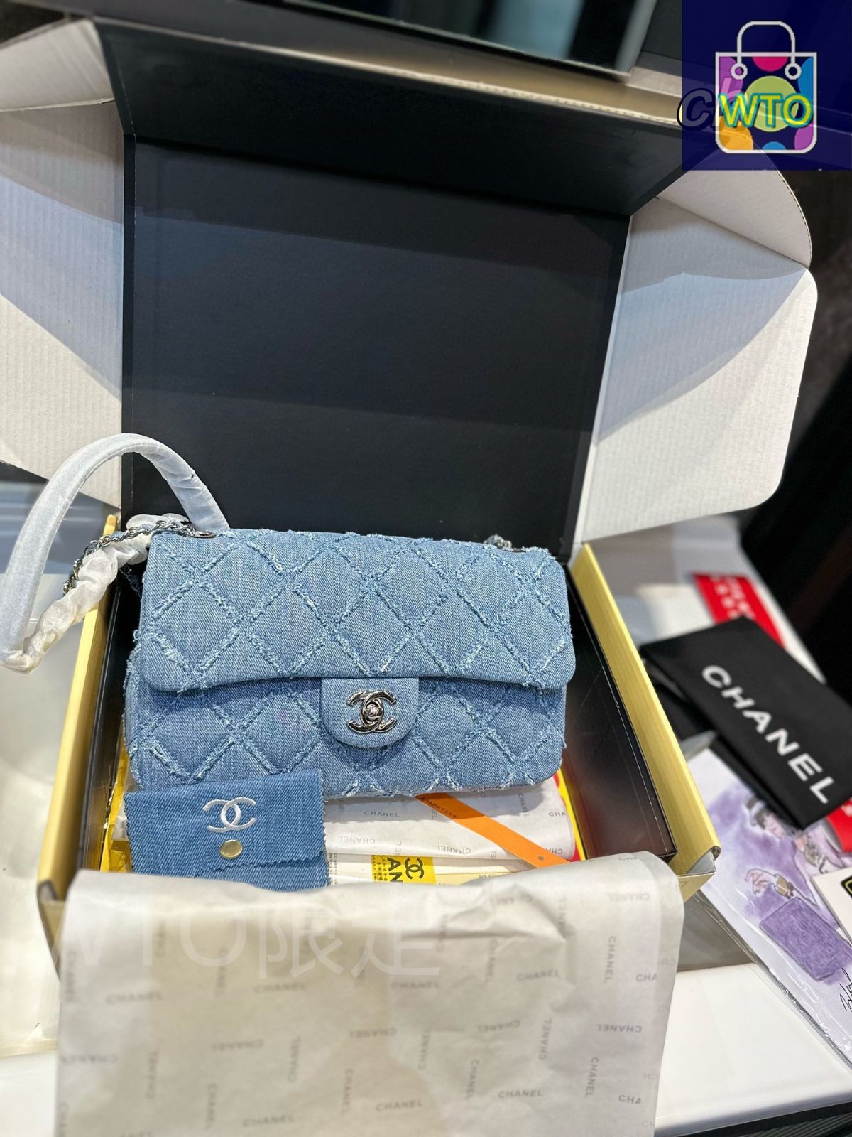 Chanel 今日特価！高版本デニムミニ CF ツーピースセット～送料