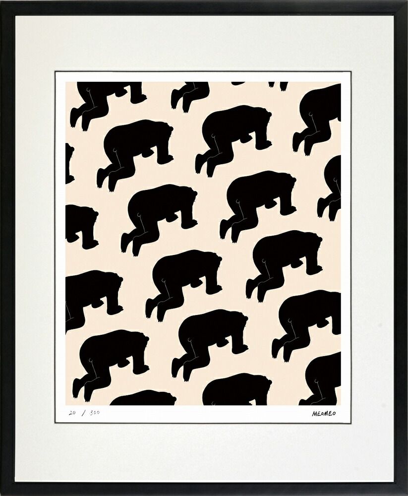 絵画 MEOMEO 挫折する熊 インテリア 壁 に飾る絵 リビング 玄関 ギフト