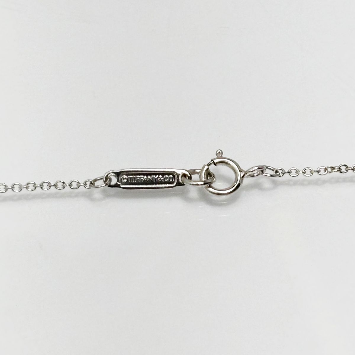 中古】 ティファニー K18 ダイヤモンド ネックレス メトロ ボウ ミニ 