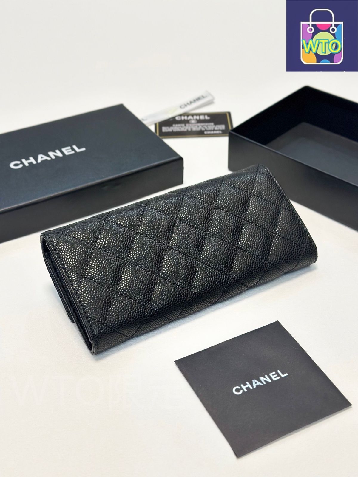 CHANEL■キャビア クラシック 二つ折り財布 今日特価】Chanel シャネル クラシック二つ折りウォレット