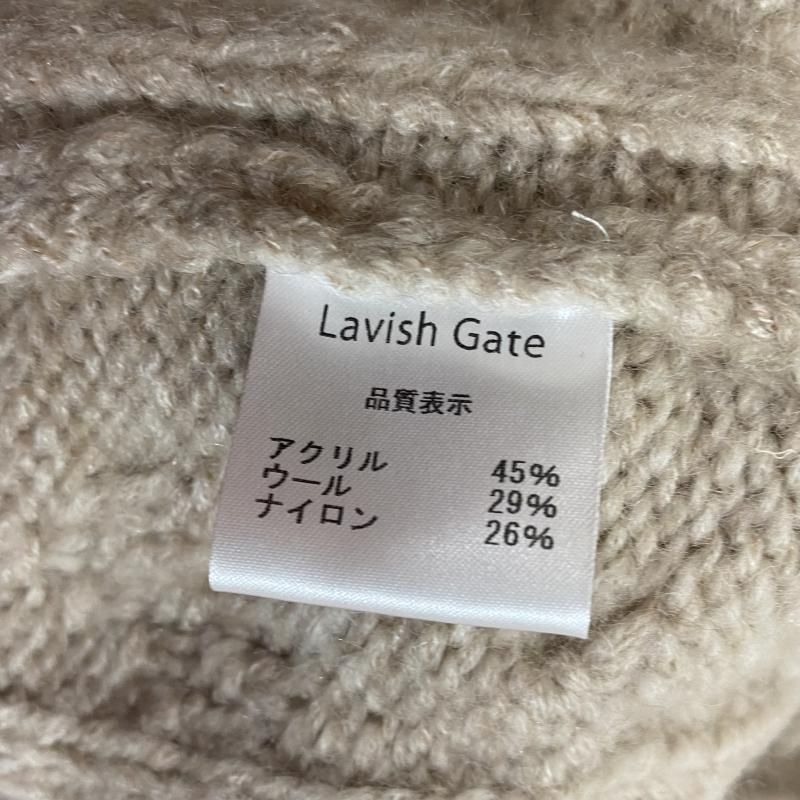 lavish gate ラビッシュゲート/ケーブル柄ニットカーディガン/ベージュ