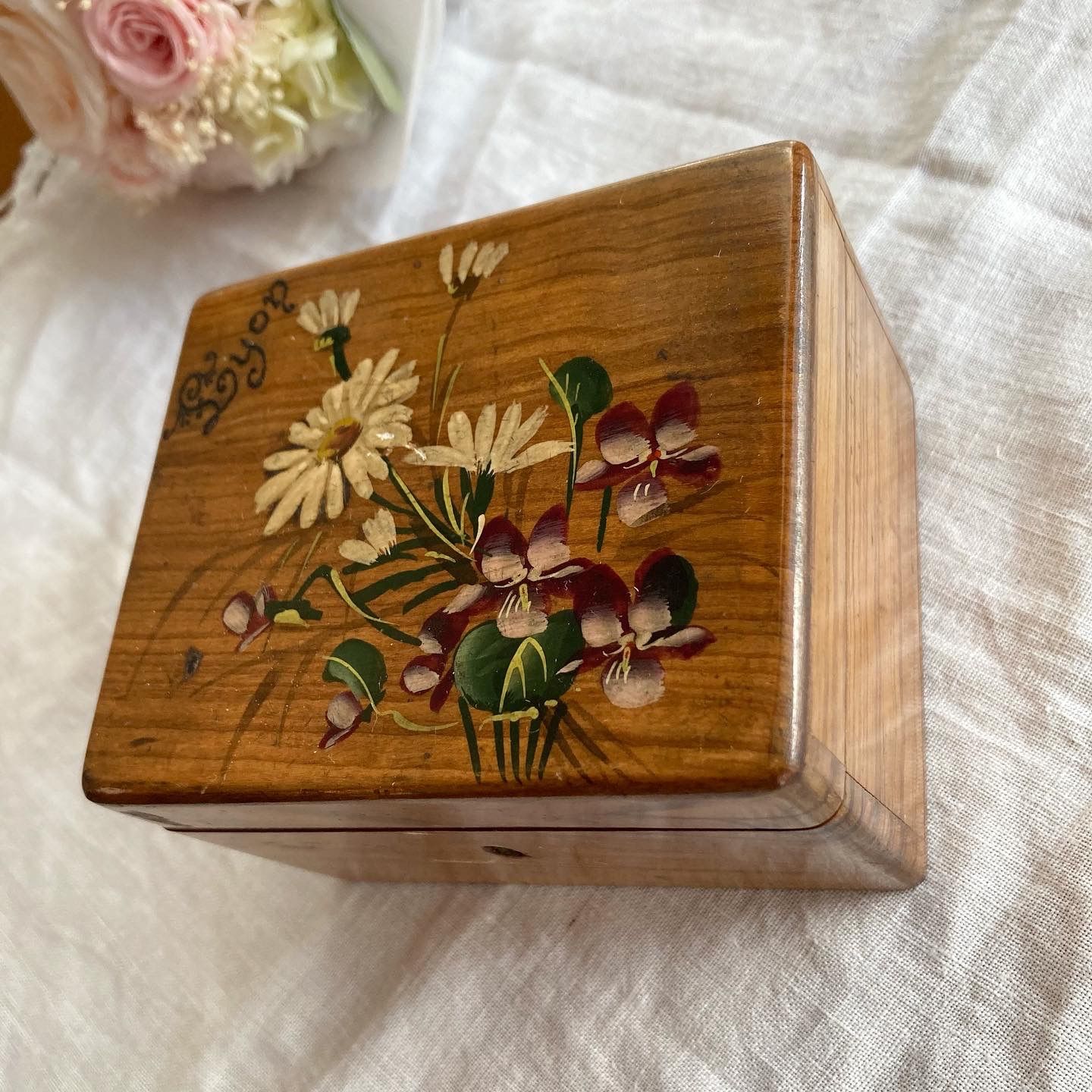 販売特売 2 【12】モシュリンヌ フランス アンティーク 木箱 - 美術品 