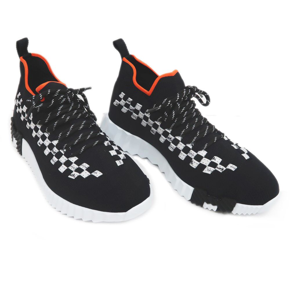 名東】エルメス フレックス スニーカー サイズ37.5 ブラック ホワイト