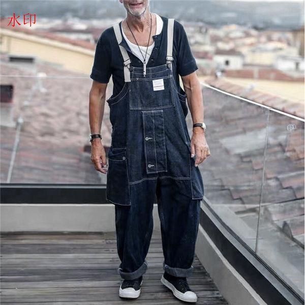 サロペット メンズデニムパンツ オーバーオールインワン つなぎ 作業服 オーバーオール ワークパンツ ジーンズオールインワン つなぎ 春夏 おしゃれ