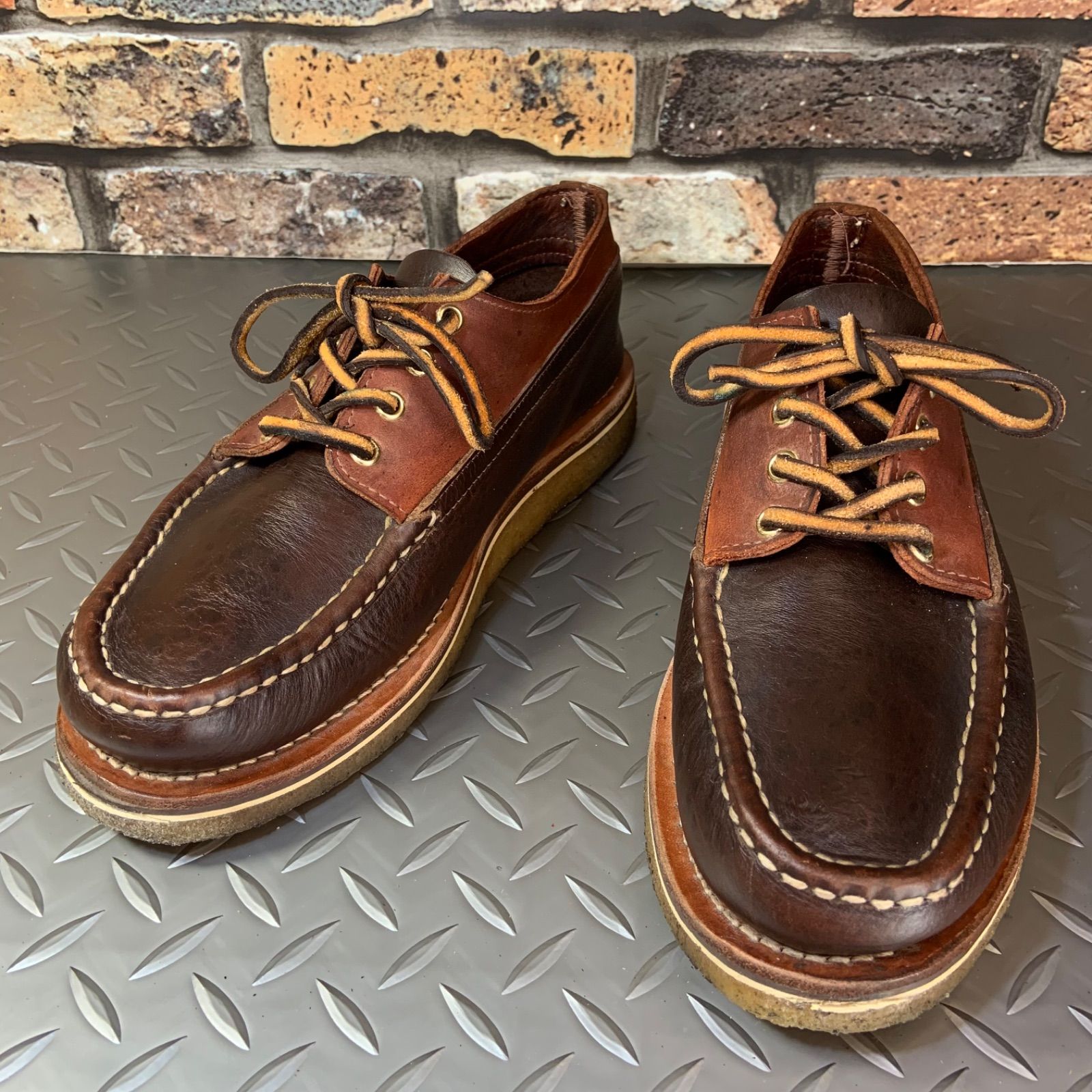 ☆ラッセルモカシン　Fishing Oxford　　US8.5E 　26.5cm    (25B7-RUSS）Russell Moccasin　フィッシングオックスフォード　アメリカ製