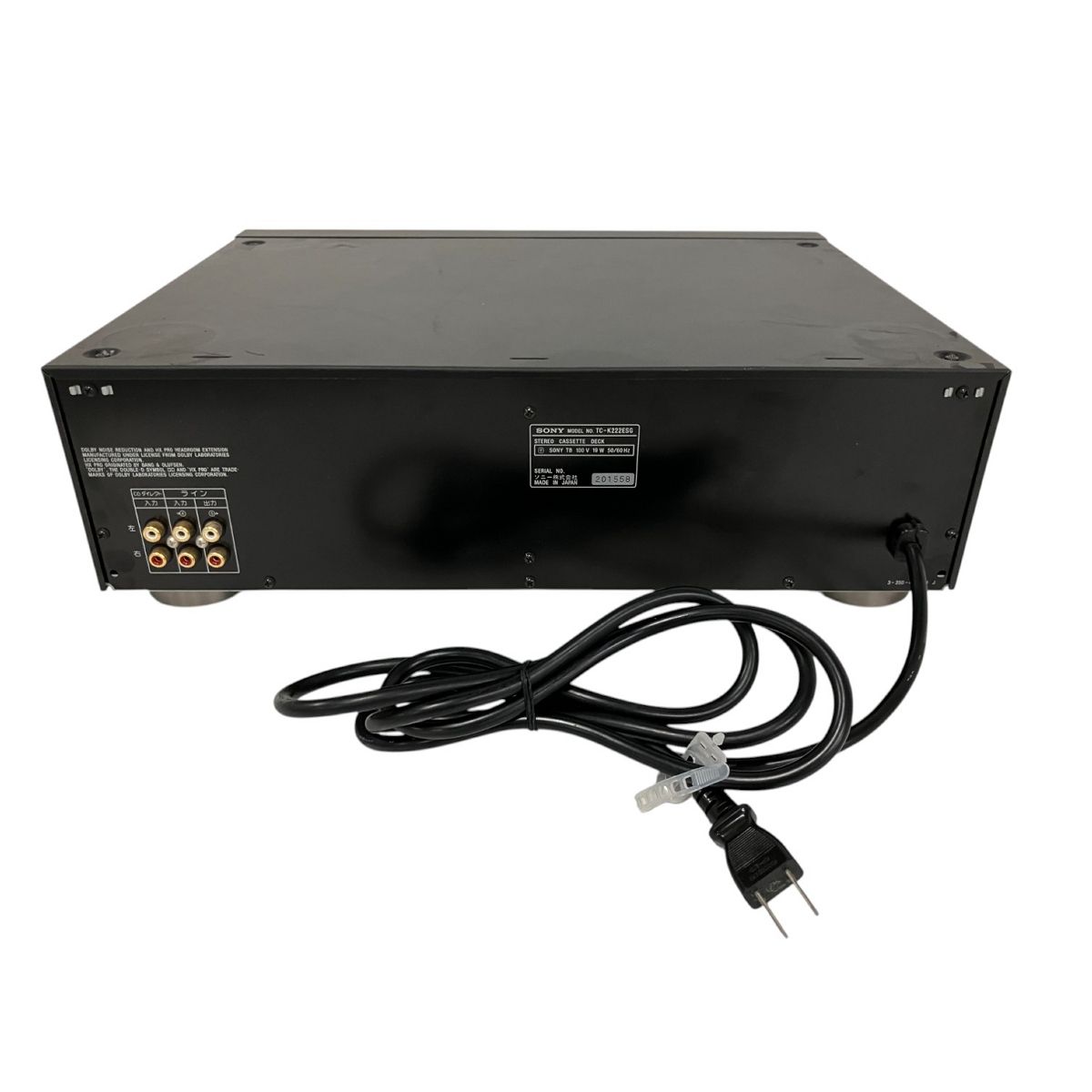 SONY TC-K222ESG カセットデッキ 音響機器 ソニー 中古