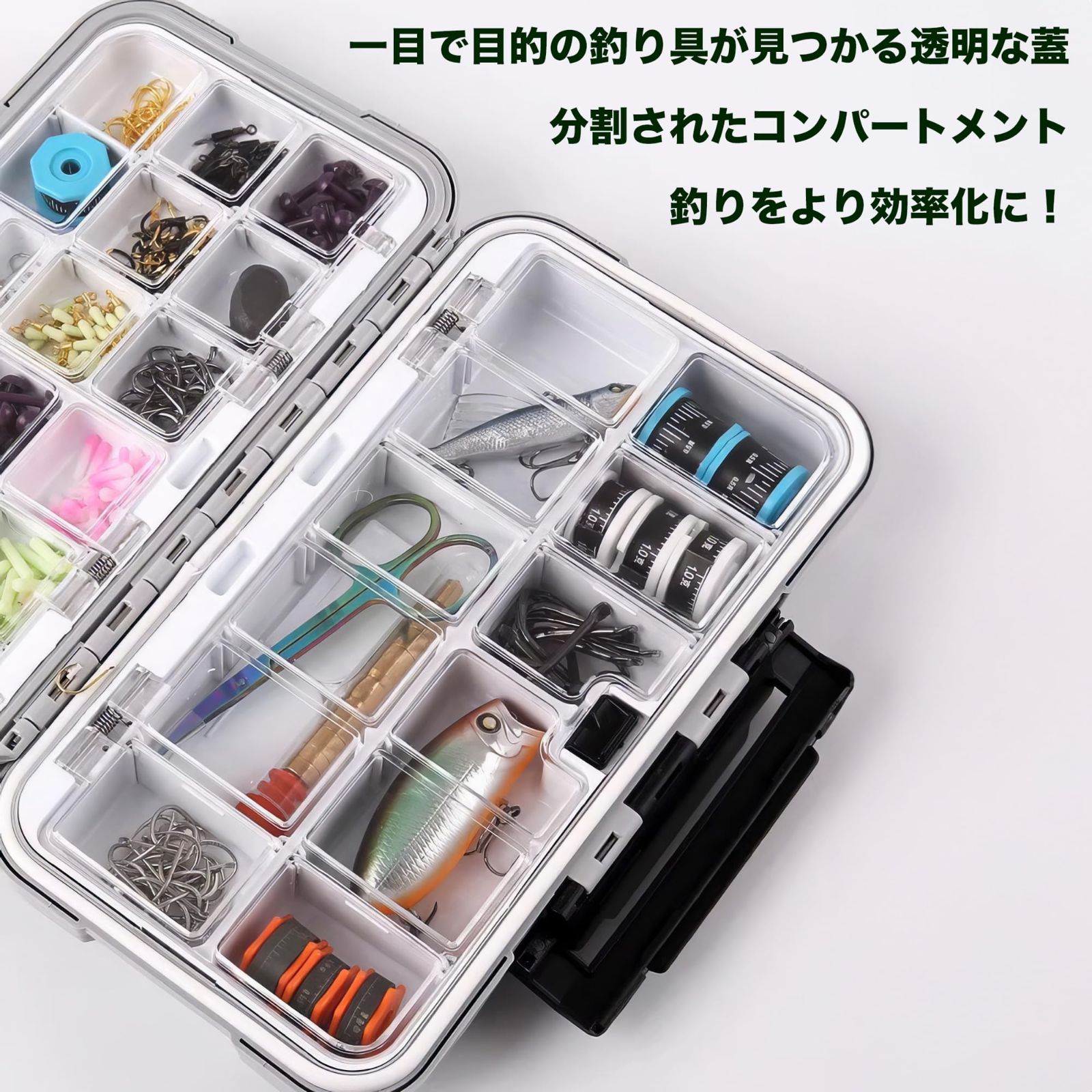 タックルボックス 仕掛けやリール等の収納に 大容量 Amazon.co.jp: Croch 大容量 タックルボックス 収納ボックス