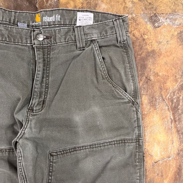Carhartt ダブルニー カーキ ペインター パンツ 34×30 Carhartt ダブルニー カーキ ワークパンツ 34×30 - メルカリ