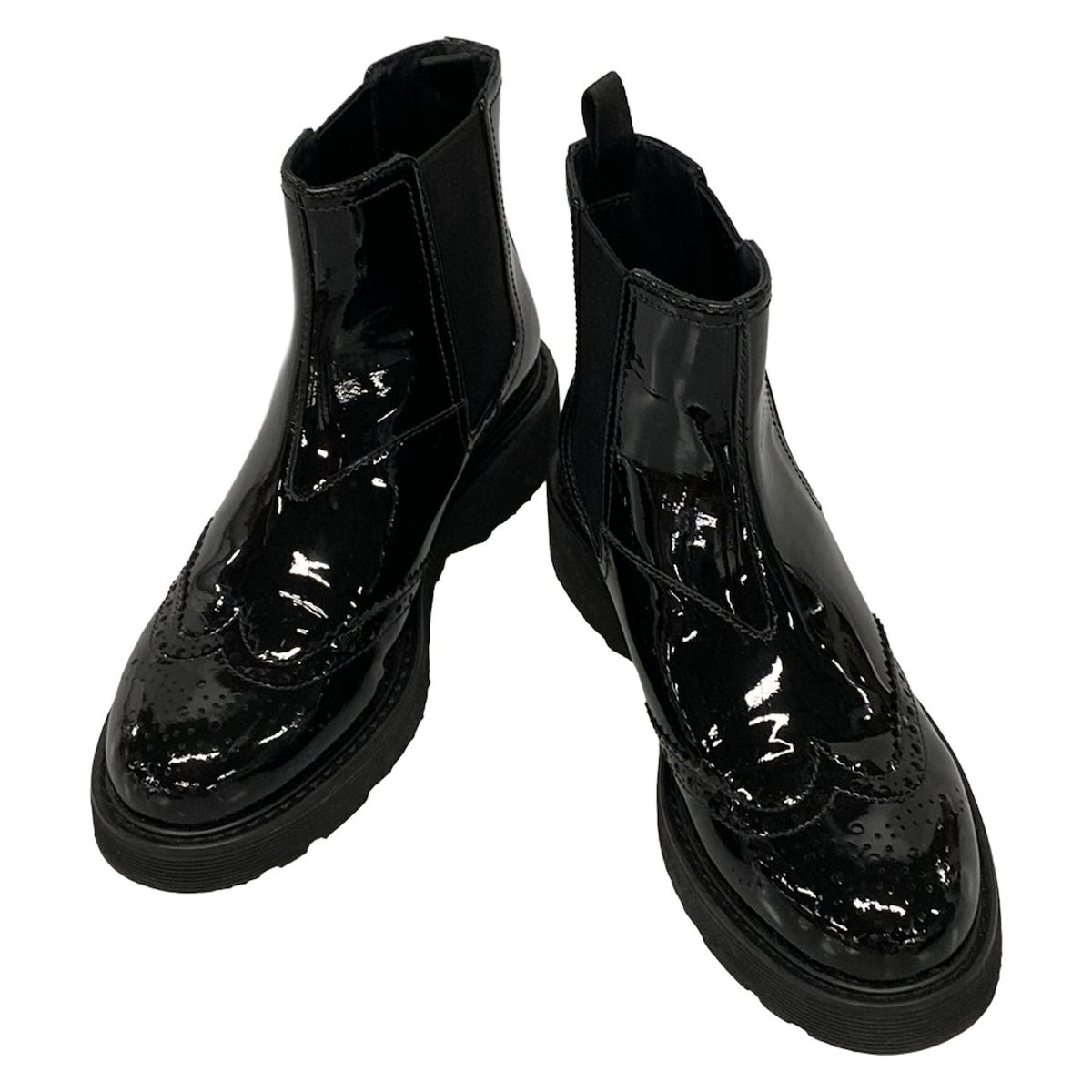 PRADA(プラダ) ショートブーツ 36.5 レディース - 黒 ウィング