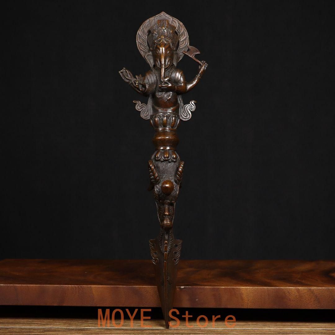 銅製 法器 象鼻金剛降魔杵 招財 辟邪 開運 装飾品 工芸品 置物 銅製 法器 象鼻金剛降魔杵 招財 辟邪 開運 装飾品 工芸品 置物 銅製 法