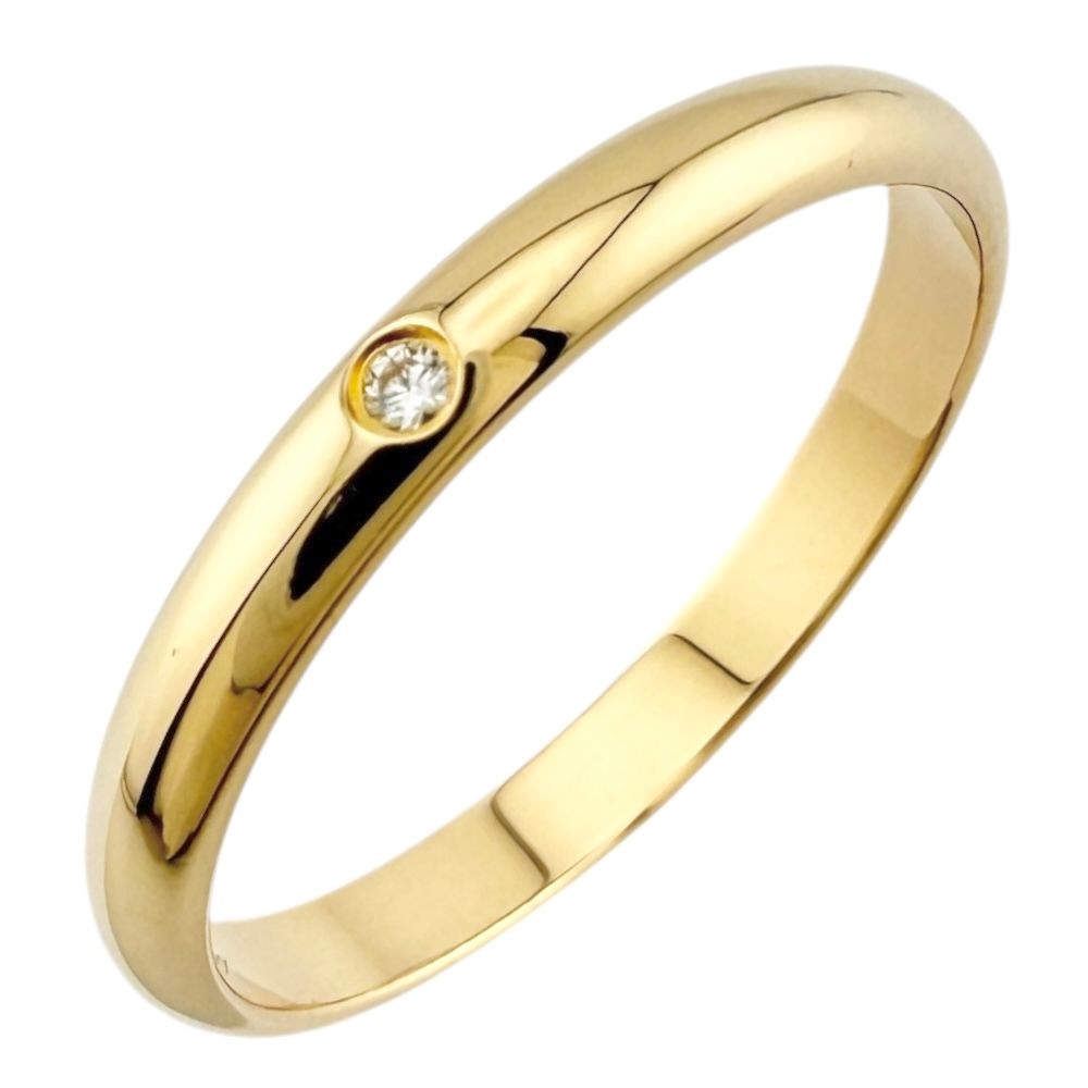 カルティエ ウエディングバンド リング 指輪 16.5号 18金 K18イエローゴールド ダイヤモンド ユニセックス CARTIER カルティエ